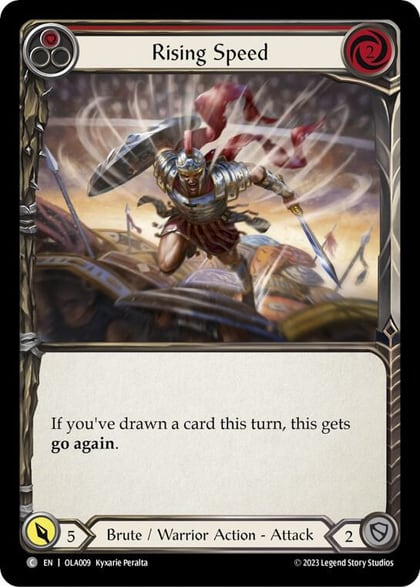 Rising Speed (Red), Blitz Deck: Heavy Hitters - Olympia OLA009