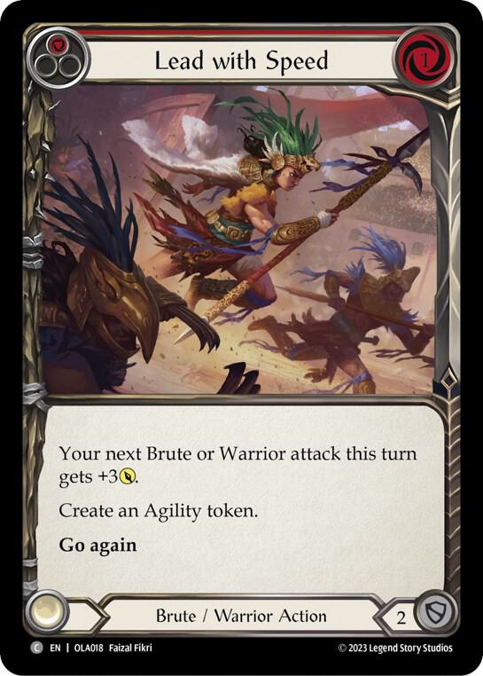 Lead with Speed (Red), Blitz Deck: Heavy Hitters - Olympia OLA018