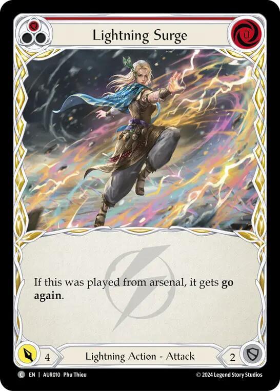 Lightning Surge (Red), 1st Strike AUR010