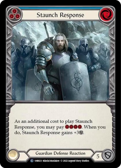 Staunch Response (Blue), Historic Pack 1 Blitz Deck: Bravo 1HB023
