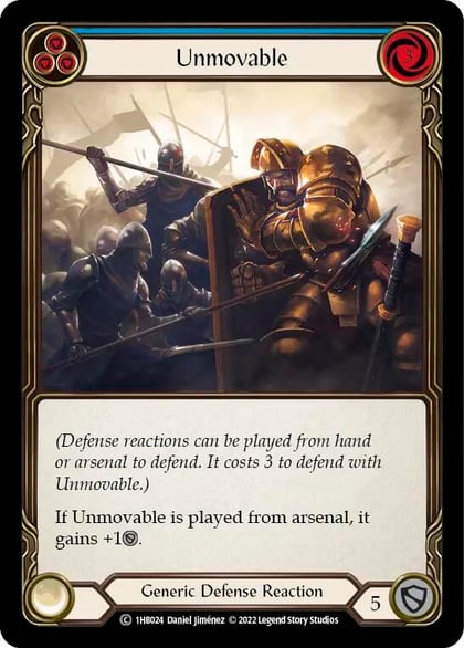 Unmovable (Blue), Historic Pack 1 Blitz Deck: Bravo 1HB024