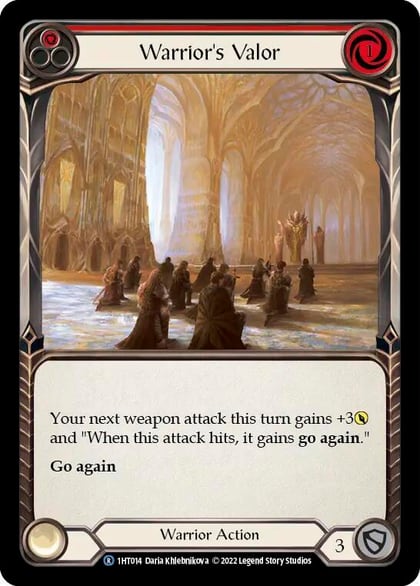 Warrior's Valor (Red), Historic Pack 1 Blitz Deck: Dorinthea 1HT014