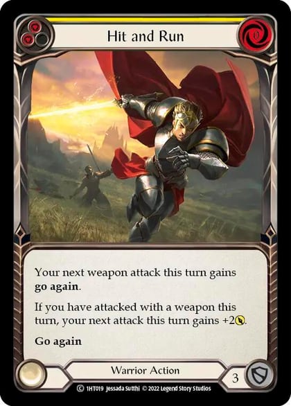 Hit and Run (Yellow), Historic Pack 1 Blitz Deck: Dorinthea 1HT019