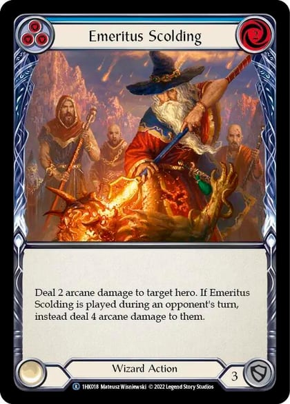 Emeritus Scolding (Blue), Historic Pack 1 Blitz Deck: Kano 1HK018