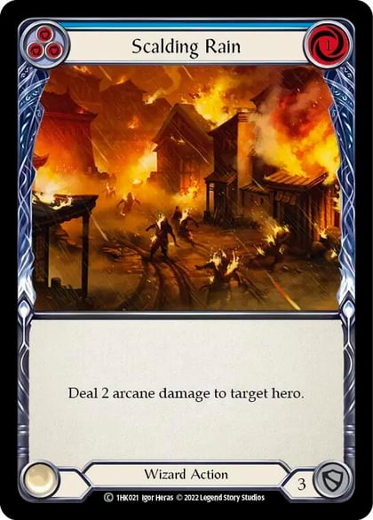 Scalding Rain (Blue), Historic Pack 1 Blitz Deck: Kano 1HK021