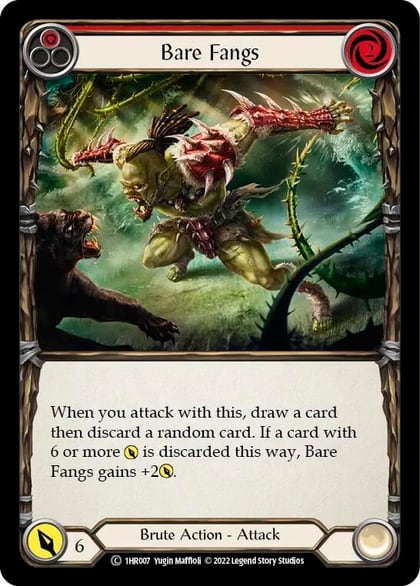 Bare Fangs (Red), Historic Pack 1 Blitz Deck: Rhinar 1HR007