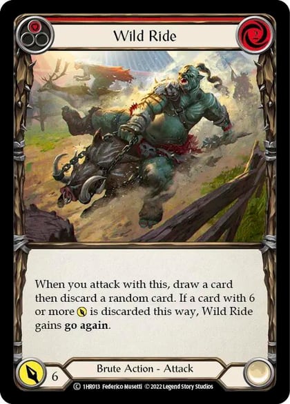 Wild Ride (Red), Historic Pack 1 Blitz Deck: Rhinar 1HR013