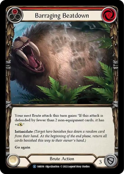 Barraging Beatdown (Red), Historic Pack 1 Blitz Deck: Rhinar 1HR016