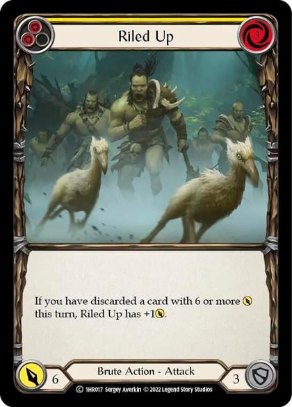 Riled Up (Yellow), Historic Pack 1 Blitz Deck: Rhinar 1HR017