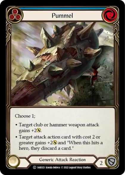 Pummel (Blue), Historic Pack 1 Blitz Deck: Rhinar 1HR023