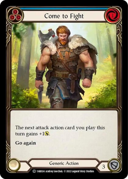 Come to Fight (Blue), Historic Pack 1 Blitz Deck: Rhinar 1HR024