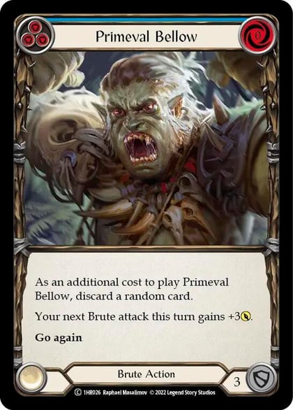 Primeval Bellow (Blue), Historic Pack 1 Blitz Deck: Rhinar 1HR026