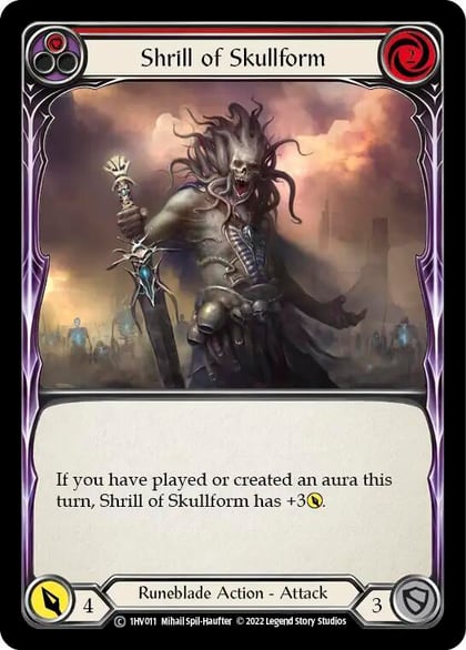 Shrill of Skullform (Red), Historic Pack 1 Blitz Deck: Viserai 1HV011