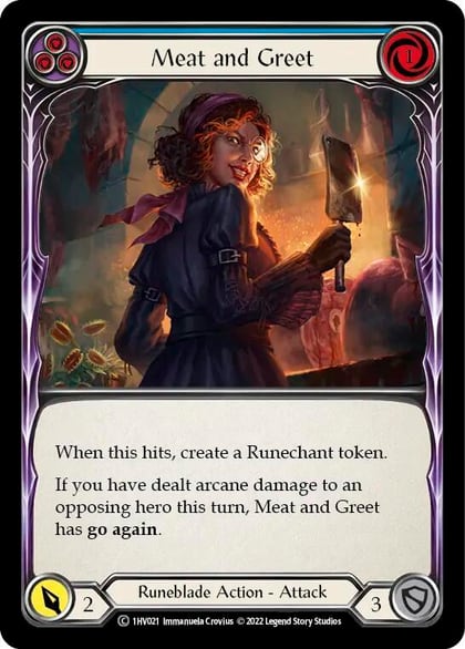 Meat and Greet (Blue), Historic Pack 1 Blitz Deck: Viserai 1HV021