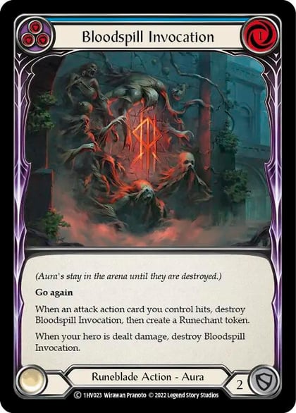Bloodspill Invocation (Blue), Historic Pack 1 Blitz Deck: Viserai 1HV023