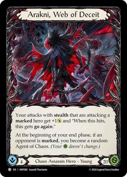 Arakni, Web of Deceit // Cindra, The Hunted HNT002//HNT055