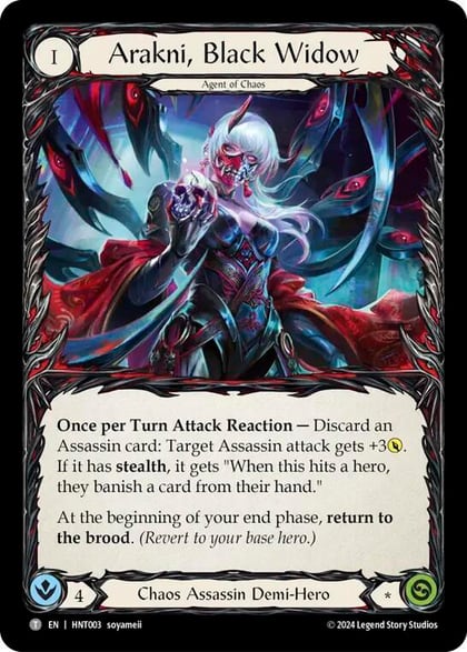 Arakni, Black Widow // Arakni, Funnel Web, The Hunted HNT003//HNT004