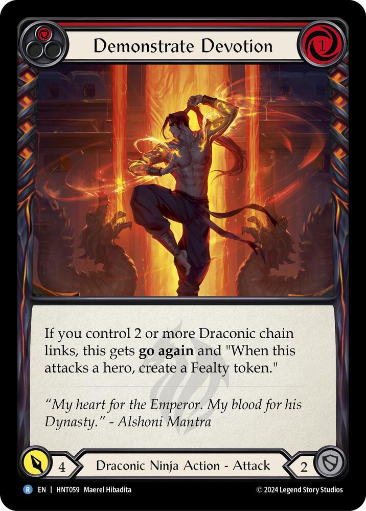 Demonstrate Devotion (Red), The Hunted HNT059