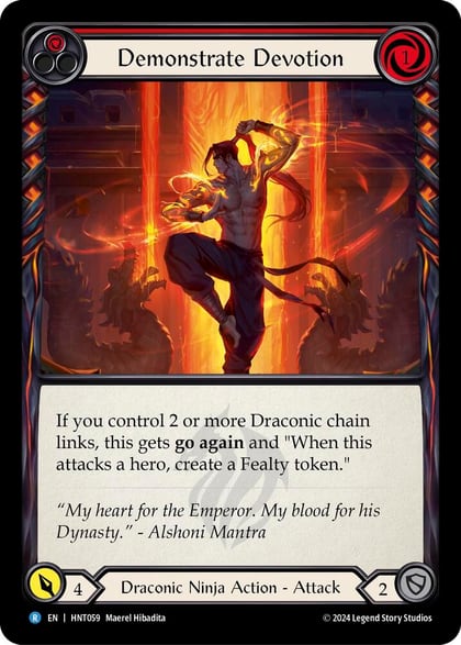 Demonstrate Devotion (Red), The Hunted HNT059