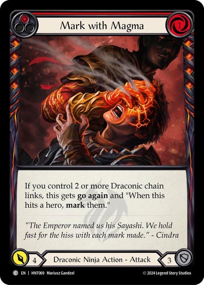 Mark with Magma (Red), The Hunted HNT069