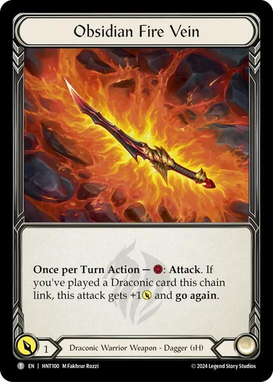 Obsidian Fire Vein // Kunai of Retribution, The Hunted HNT100//HNT056