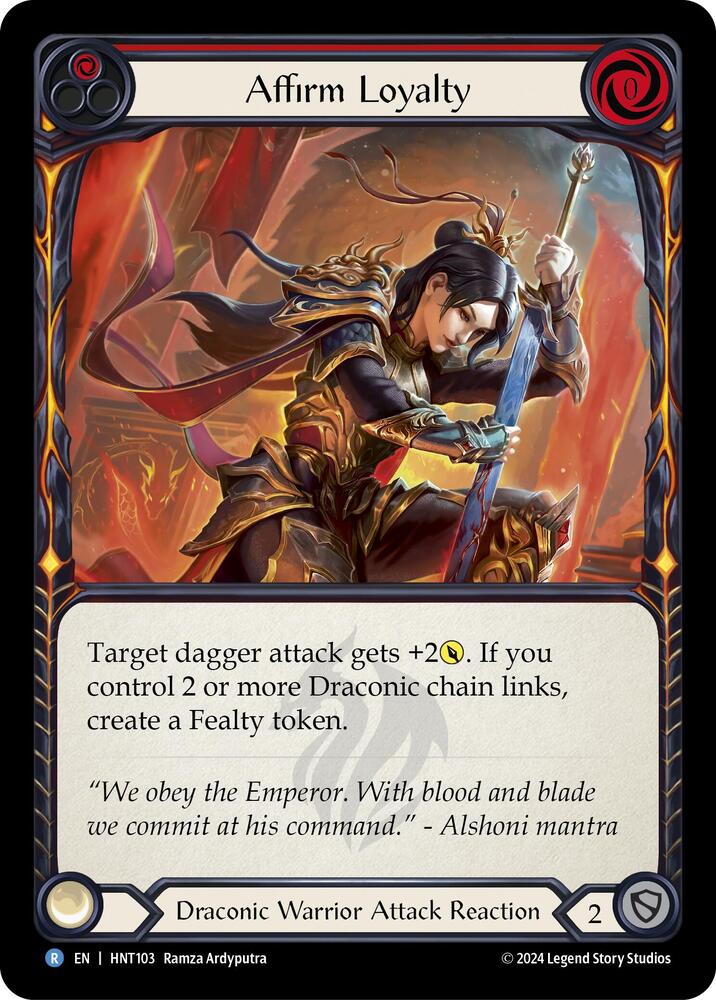 Affirm Loyalty (Red), The Hunted HNT103