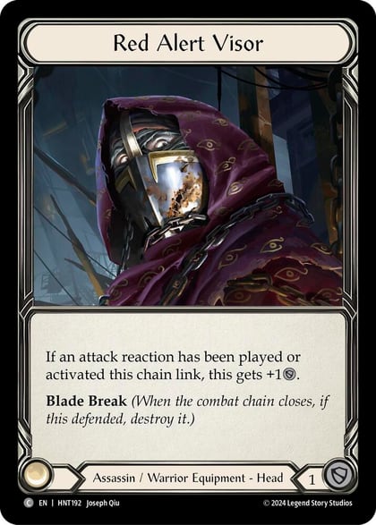 Red Alert Visor, The Hunted HNT192