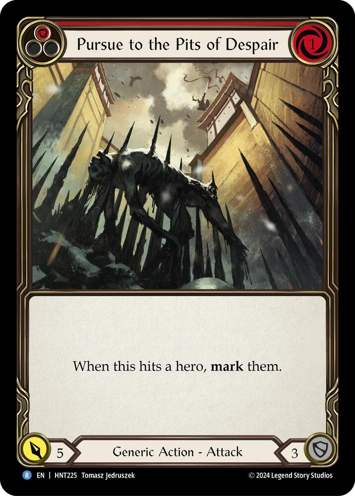 Pursue to the Pits of Despair (Red), The Hunted HNT225