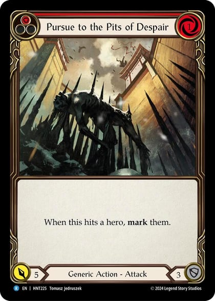Pursue to the Pits of Despair (Red), The Hunted HNT225