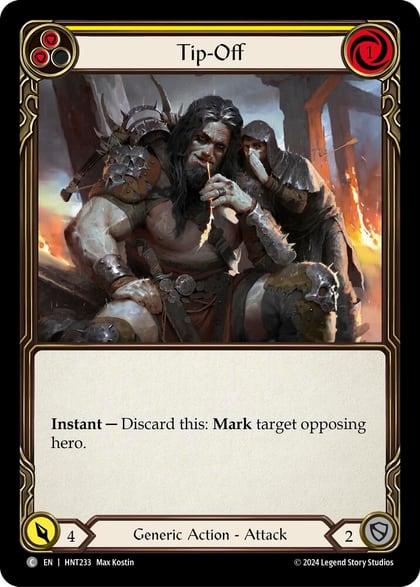 Tip-Off (Yellow), The Hunted HNT233