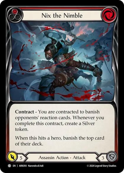 Nix the Nimble (Red), Blitz Deck: The Hunted - Arakni ARK010
