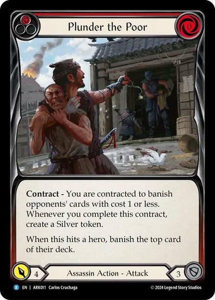 Plunder the Poor (Red), Blitz Deck: The Hunted - Arakni ARK011