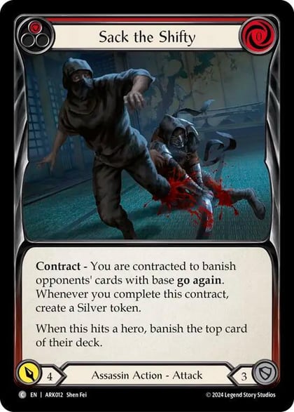 Sack the Shifty (Red), Blitz Deck: The Hunted - Arakni ARK012