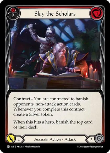 Slay the Scholars (Red), Blitz Deck: The Hunted - Arakni ARK013