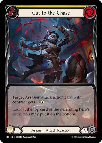 Cut to the Chase (Yellow) (Extended Art), Blitz Deck: The Hunted - Arakni ARK018