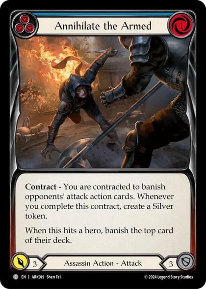 Annihilate the Armed (Blue), Blitz Deck: The Hunted - Arakni ARK019