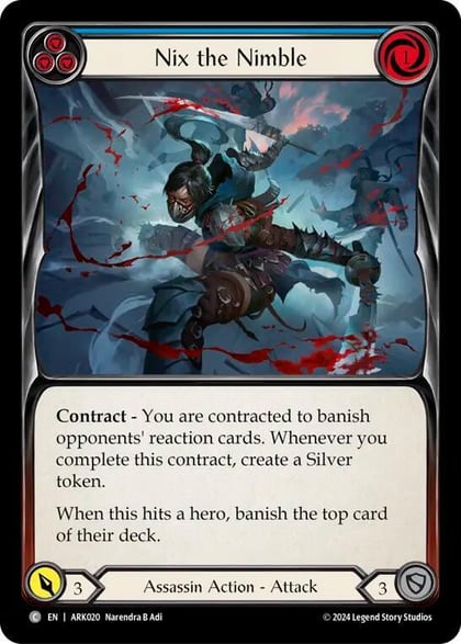 Nix the Nimble (Blue), Blitz Deck: The Hunted - Arakni ARK020