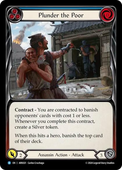 Plunder the Poor (Blue), Blitz Deck: The Hunted - Arakni ARK021
