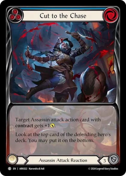 Cut to the Chase (Blue) (Extended Art), Blitz Deck: The Hunted - Arakni ARK022