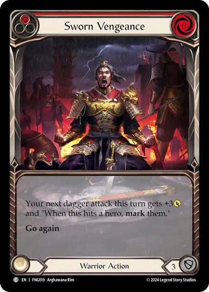 Sworn Vengeance (Red) (Extended Art), Blitz Deck: The Hunted - Fang FNG019