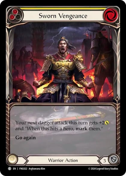 Sworn Vengeance (Yellow) (Extended Art), Blitz Deck: The Hunted - Fang FNG022