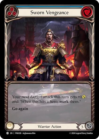 Sworn Vengeance (Blue) (Extended Art), Blitz Deck: The Hunted - Fang FNG026