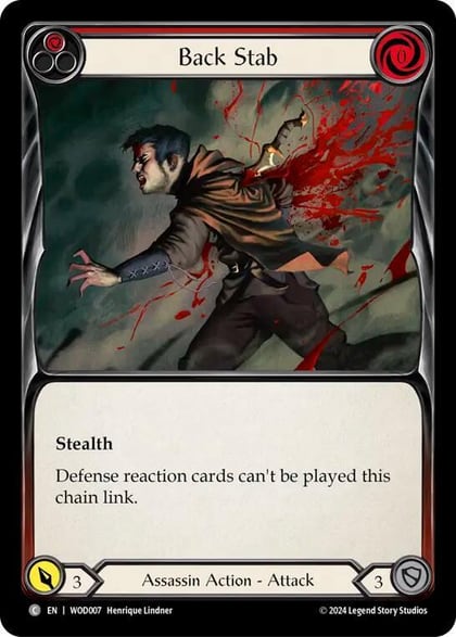Back Stab (Red), Blitz Deck: The Hunted - Arakni, Web of Deceit WOD007