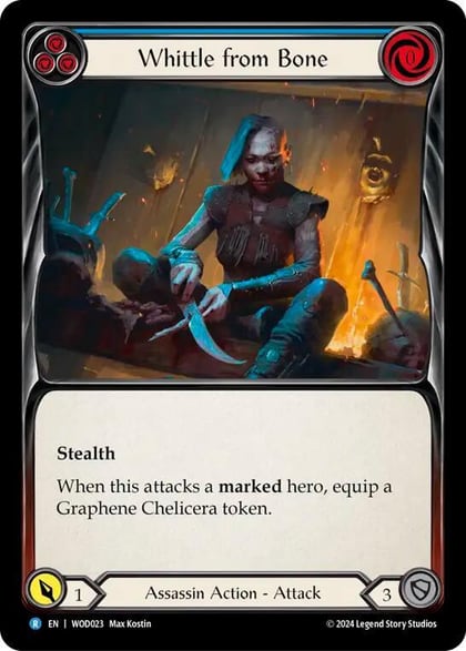 Whittle from Bone (Blue), Blitz Deck: The Hunted - Arakni, Web of Deceit WOD023