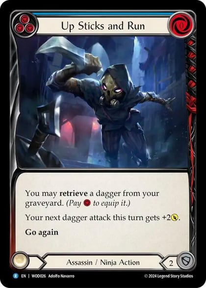 Up Sticks and Run (Blue), Blitz Deck: The Hunted - Arakni, Web of Deceit WOD026