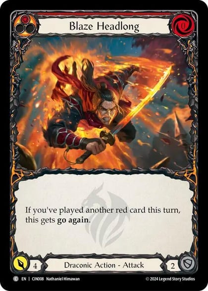Blaze Headlong (Red), Blitz Deck: The Hunted - Cindra CIN008