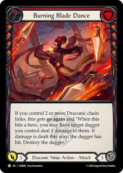 Burning Blade Dance (Red), Blitz Deck: The Hunted - Cindra CIN009