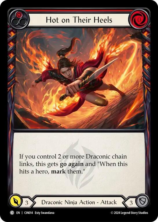 Hot on Their Heels (Red), Blitz Deck: The Hunted - Cindra CIN014