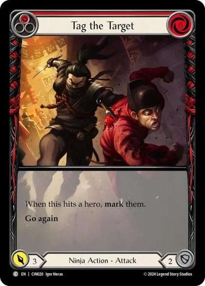 Tag the Target (Red) (Extended Art), Blitz Deck: The Hunted - Cindra CIN020