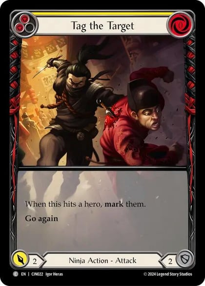 Tag the Target (Yellow) (Extended Art), Blitz Deck: The Hunted - Cindra CIN022